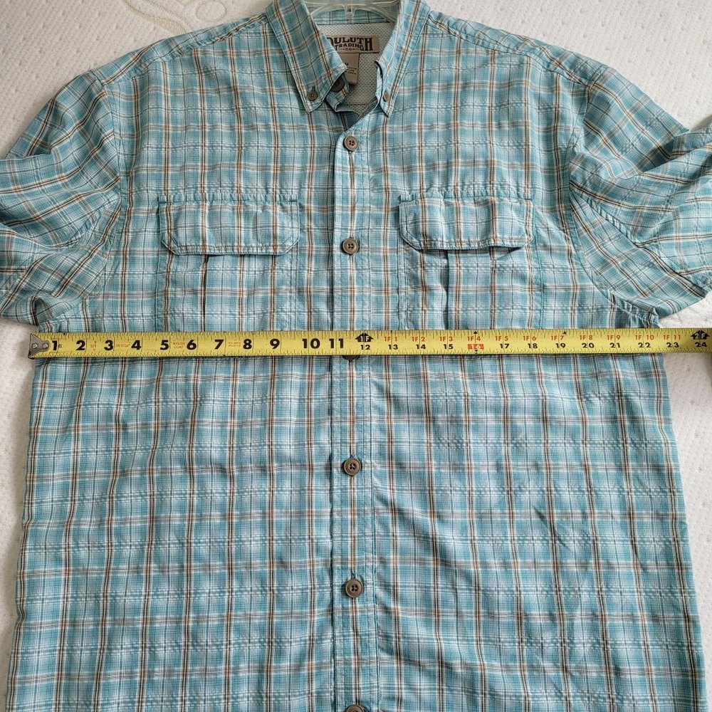 Duluth Trading Co. Multi Color Button Up Short Sleeve Shirt Men's M - Picture 9 of 9